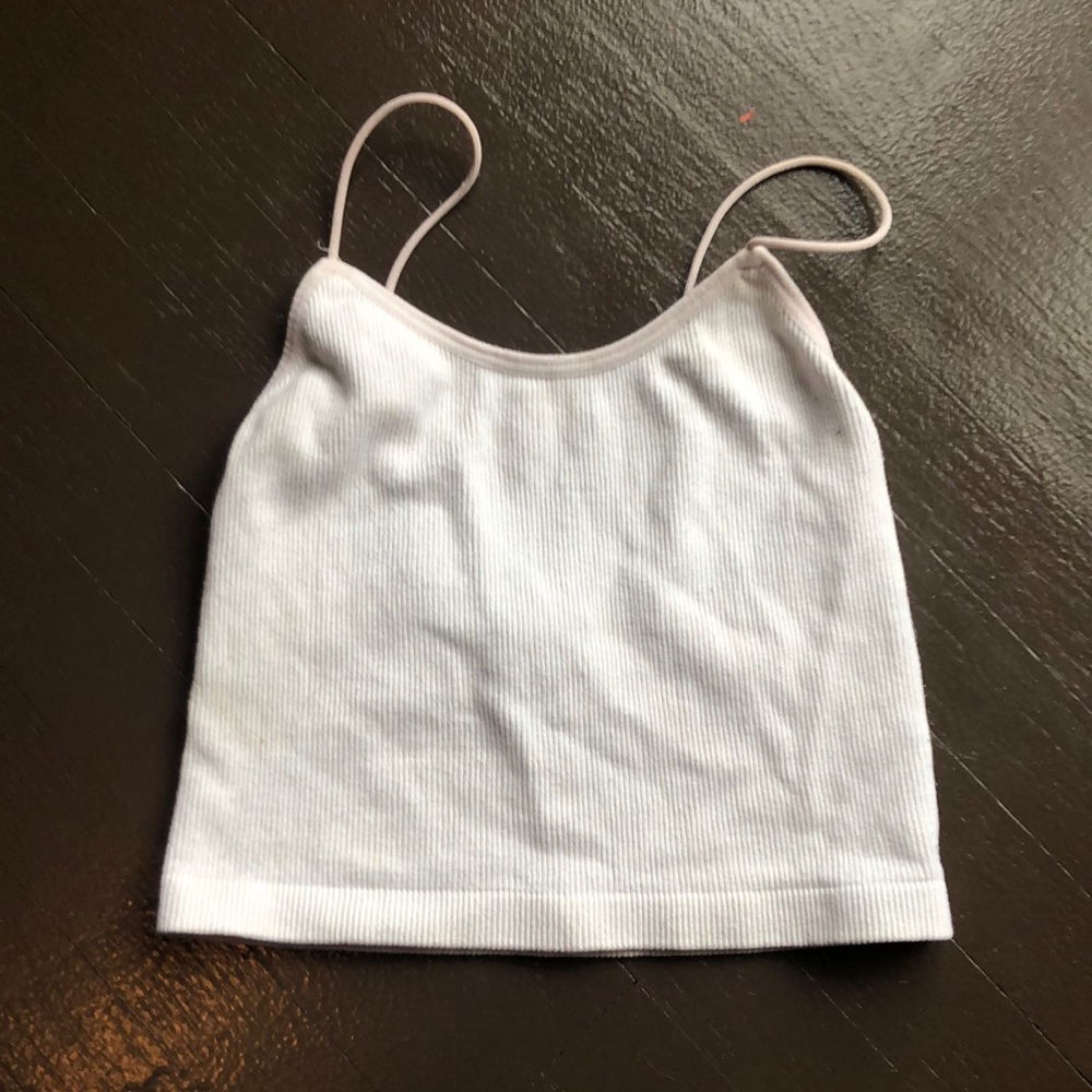 White Streetwear Society cropped tank